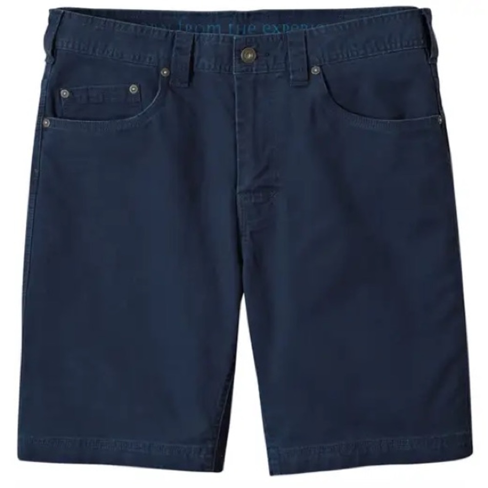 Prana Men’s 11” Bronson Short Nautical Navy 40 Organic Cotton Flat Front Hiking